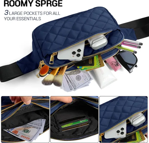 Miniatura 3 de Riñoneras para mujeres y hombres, niñas, niños, adolescentes, riñonera, linda, riñonera, casual, con múltiples bolsillos, cinturones ajustables