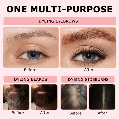 Miniatura 4 de Kit de color de cejas con color de cejas y lápiz de cejas, set de maquillaje de cejas 2 en 1 con efectos naturales, fácil y seguro de usar 10ml