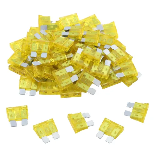 100 paquetes de fusibles auto 20 AMP ATC/ATO estándar hoja de fusible regular 20A para coche, camión, barco, marina, RV