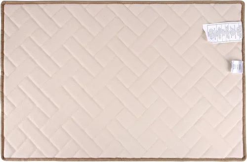 Miniatura 5 de Alfombra decorativa de espuma viscoelástica en espiga - Beige 21 * 34