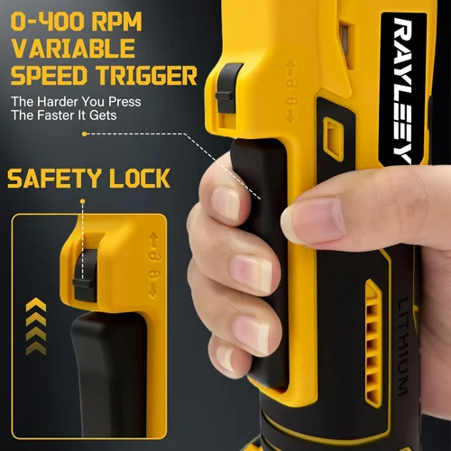 Miniatura 5 de Llave de trinquete inalámbrica de 3/8 pulgadas para batería DEWALT 20V MAX, kit de herramienta de trinquete eléctrico de potencia 45 pies/libras
