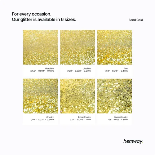 Miniatura 93 de Hemway - Purpurina para resina 100g, cristales metálicos plateados, copos súper gruesos para vasos de epoxi, cera de fusión