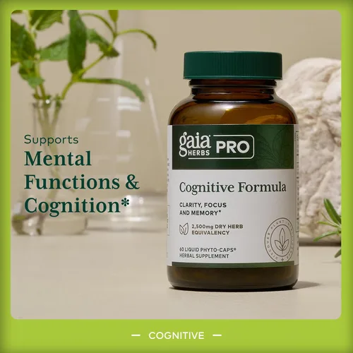 Miniatura 3 de GAIA HERBS PRO Fórmula cognitiva – Suplemento de apoyo para la salud cerebral y el flujo sanguíneo* – Suplemento de apoyo a la circulación* con raíz