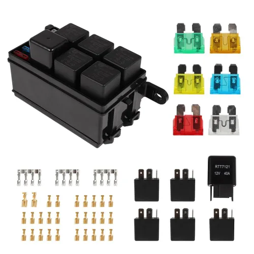 Miniatura 4 de SCITOO Uso para RV, barco, autocaravana, lancha rápida de 6 vías con cuchilla ATO/ATC/ATS caja de fusibles