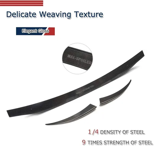 Miniatura 5 de Macan - Alerón medio de fibra de carbono para maletero trasero para Porsche Macan SUV 4 puertas 2014-2017 alerón de borde superior de ventana media