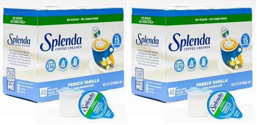 Miniatura 10 de SPLENDA Tazas de crema de café bajas en calorías sin azúcar, vainilla francesa, 48