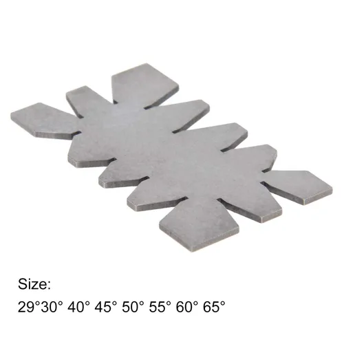 Miniatura 2 de Utoolmart Medidor de rosca de acero inoxidable Medidor de tornillo de paso de molienda, ángulo de ranura en V, medidor de corte de rosca de medición