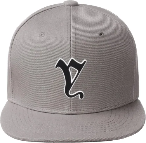 Miniatura 971 de Daxton Gorra clásica con visera de billete plano con letras del alfabeto inglés antiguo de la A a la Z
