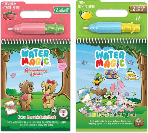 Miniatura 12 de Scentco Holiday Water Magic (2 Pack - Candy Cane & Gingerbread) - Libros de actividad reutilizables con revelación de agua gourmet patentados
