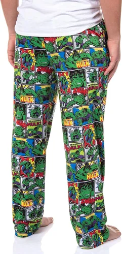 Miniatura 4 de Marvel - Pantalones de pijama para hombre, diseño de cómic clásico The Incredible Hulk