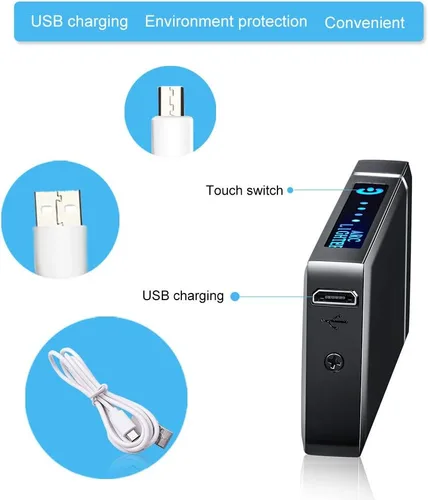 Miniatura 5 de Fortheday Encendedor eléctrico personalizado para hombres, encendedor grabado personalizado con encendedores recargables por USB para el día
