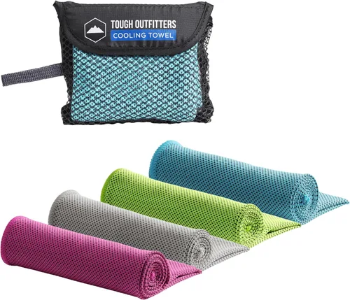 Miniatura 22 de Tough Outdoors Toallas de enfriamiento para cuello y cara, toalla de enfriamiento para el cuello para clima caliente, yoga, deportes, golf, sudor