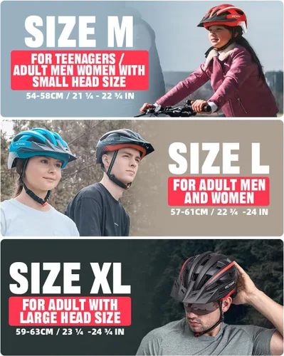 Miniatura 6 de VICTGOAL Casco de bicicleta para hombres y mujeres con luz LED, gafas magnéticas desmontables, visera solar extraíble, casco de bicicleta de montaña