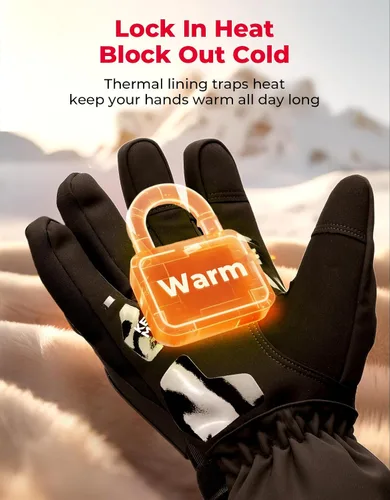 Miniatura 4 de Guantes para moto, invierno, para hombres y mujeres, impermeables
