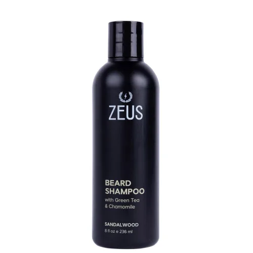 Miniatura 7 de ZEUS Champú para barba para hombres con manzanilla, té verde y aceites esenciales, hidratación de limpieza profunda para un vello facial más suave