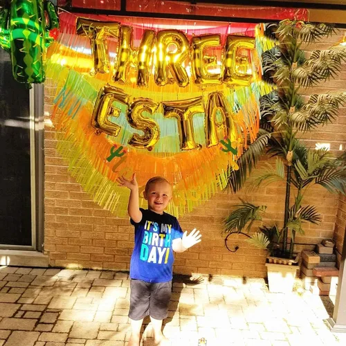 Miniatura 4 de LaVenty Decoración mexicana de tercer cumpleaños - Decoraciones de fiesta de tres esta