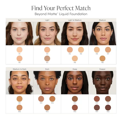 Miniatura 5 de jane iredale Beyond Matte Base líquida 3 en 1, ligera, cobertura para construir con un acabado semimate, maquillaje vegano, limpio y libre de M2