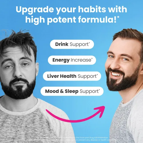Miniatura 2 de Suplemento Anti Antojos de Alcohol NoMoreDrinks Desintoxicación del Hígado y Combate Antojos Apoyo Energético Bebida de Reemplazo de Alcohol