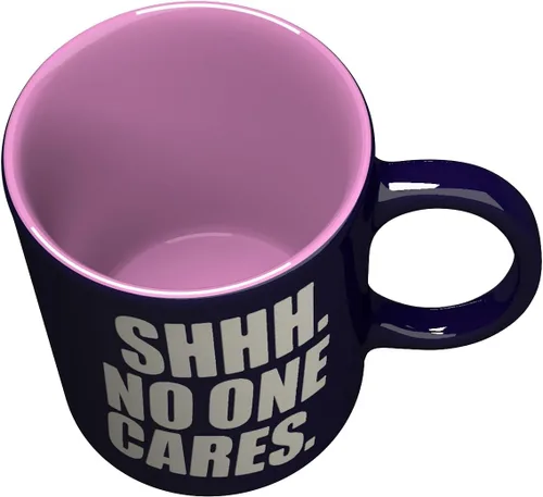 Miniatura 4 de Taza de cerámica grabada - SHHH. A Nadie le importa con divertido diseño de fondo - Taza de café de regalo sarcástica divertida