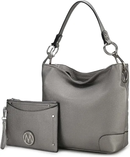 Miniatura 48 de MKF Collection Mia K - Bolso Hobo para mujer, de piel vegana, bolso de hombro holgado, bolso con asa superior