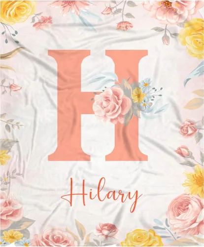 Miniatura 73 de Manta de bebé personalizada para niñas y niños pequeños, recién nacidos, regalos personalizados de vaca floral con nombre y texto, 40 x 30 pulgadas