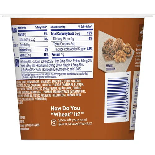 Miniatura 3 de Cream of Wheat Tazas instantáneas de cereales calientes para llevar, nuez de azúcar morena de arce, 2.29 onzas