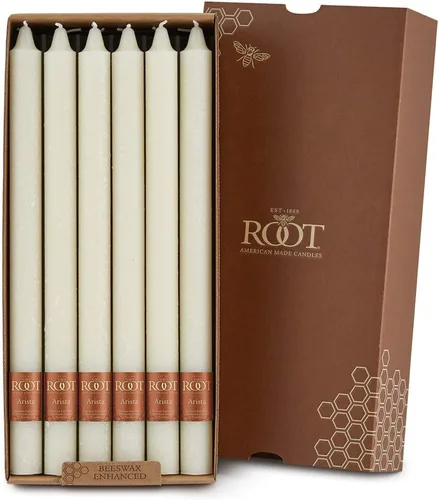 Miniatura 20 de Root Candles Juego de velas de cena sin perfume de 12 unidades, sin goteo, Timberline™ Arista™ mejoradas, 9 pulgadas, verde salvia