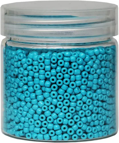 Miniatura 27 de Cuentas de semillas sueltas de color negro opaco, alrededor de 4000 piezas en caja 8/0 de vidrio para hacer joyas, agujero de 0.028 in (negro)