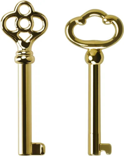 KY-2AB y KY-3AB - Llaves de esqueleto de barril universales, acabado de latón antiguo, llaves de barril huecas para puertas de gabinete, cajones de