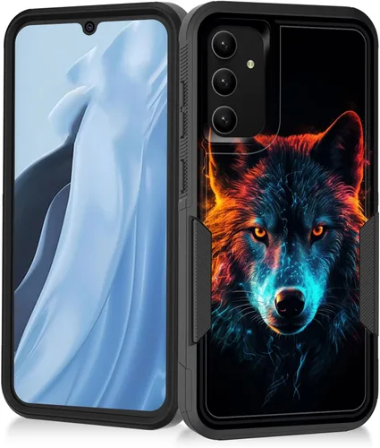 Miniatura 42 de Funda para Galaxy A14 5G, resistente de doble capa híbrida de policarbonato duro, goma suave, a prueba de golpes, funda protectora resistente
