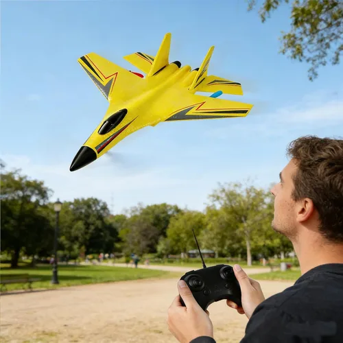 Miniatura 2 de Avión RC, avión planeador. Para aviones de control remoto de espuma para adultos principiantes, giro de 360° fácil de volar (azul)