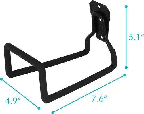 Miniatura 2 de Paquete de 2 soportes de pared para manguera de jardín, colgador de metal con revestimiento protector, gancho de agua para patio exterior, se adapta