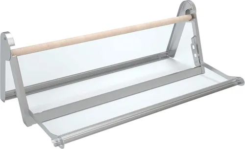 Miniatura 3 de HFS (R) Portarrollos de papel kraft para carnicero, cortador dispensador de acero al carbono de 18 pulgadas, montado en la pared o mesa con barra