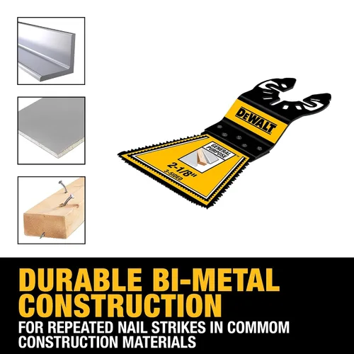 Miniatura 6 de DEWALT Hoja oscilante de herramienta oscilante de uso general de 3 lados de 2 1/8 pies, paquete de 3 (DWA4283-3)