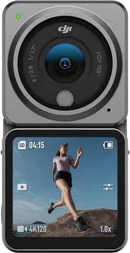 DJI Action 2 Combo de doble pantalla – Cámara de acción 4K con pantallas táctiles OLED duales, FOV de 155°, accesorios magnéticos, tecnología de