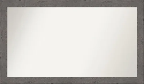 Miniatura 263 de Amanti Art Espejo de baño gris para sobre el fregadero, 31 x 48 pulgadas, espejo de tocador rectangular estrecho de color gris, marco de madera