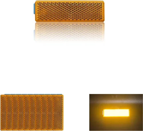 Reflector 76X22mm autoadhesivo rectángulo de seguridad impermeable para entrada de buzón remolque