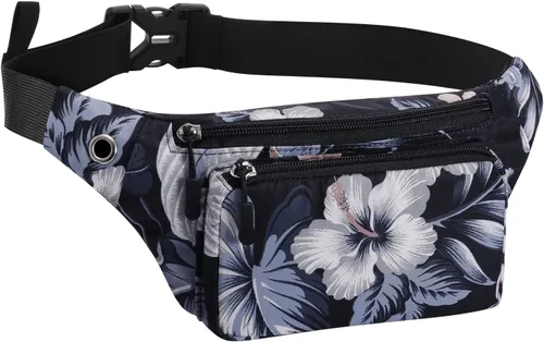 Kamo Fanny Pack, Riñonera Mochila Impermeable Durable Poliéster Pequeño para el aire libre Ligero bolsa cruzada, bolso de día para Mujeres Hombres