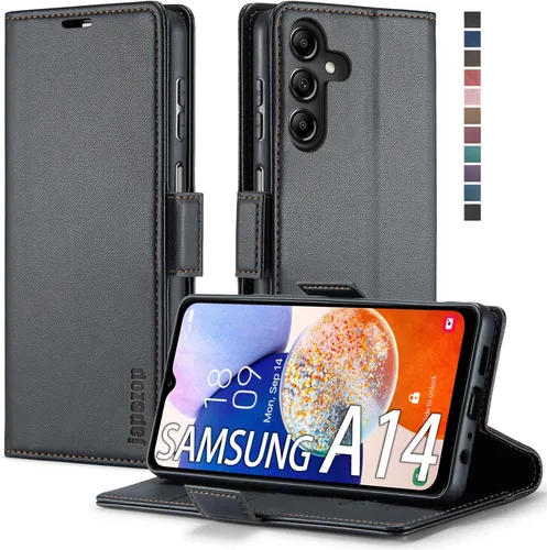 Miniatura 10 de Funda para Samsung Galaxy A13 5G, Samsung Galaxy A13 5G con tarjetero [bloqueo RFID] atril magnético, funda de cuero con tapa para Samsung Galaxy