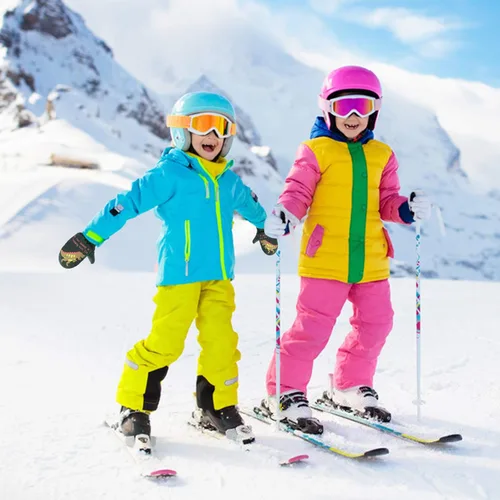 Miniatura 4 de American Trends Guantes de nieve de invierno para niños pequeños, guantes de esquí impermeables de forro polar cálido para niños y niñas