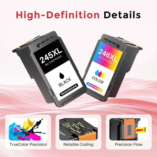Miniatura 4 de Kuva PG 245XL 246XL - Cartucho de tinta de repuesto para Canon Ink 245 y 246 PG245 CL246 MX490 TR4520 MG2522 TR4500 TR4520 TS3322 TS3122 TS3320