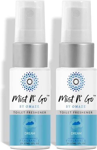 Miniatura 48 de Mist N' Go by Omaze - Aerosol de Baño de Viaje para Inodoro Eliminador de Olores - Aerosol de Inodoro de Viaje para Ambientador de Aire de Baño