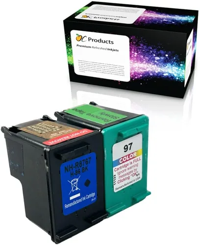 Cartucho de tinta rellenado de repuesto para HP 96 y HP 97 para Officejet 7310 7210 Deskjet 9800 6988 6980 PhotoSmart 8050 (1 negro 1 color)