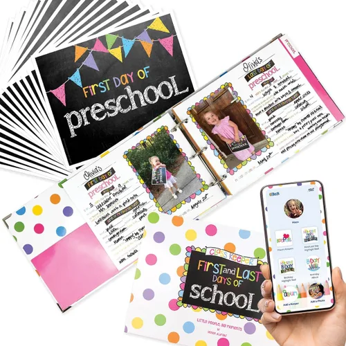 Miniatura 11 de Libro de recuerdos escolares Class Keeper Álbum de recortes para niños – preescolar a universidad Bolsillo de recuerdo para cada grado Páginas