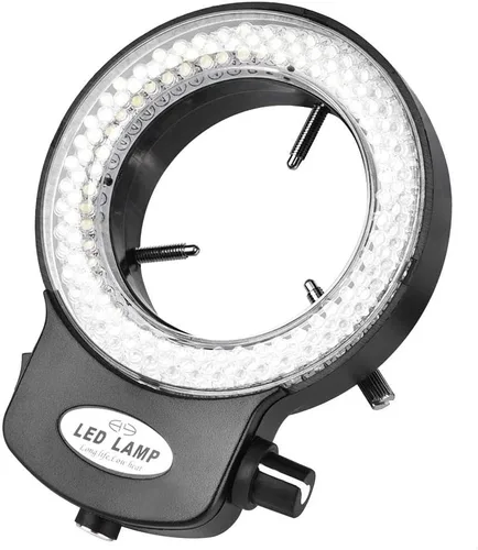 Miniatura 4 de Yoidesu Luz de anillo de microscopio,Anillo de luz LED 144 para microscopio y cámara estéreo,Luz de anillo de microscopio ajustable, con adaptador