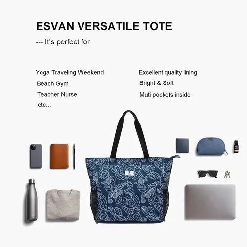 Miniatura 5 de Bolsa para esterilla de yoga ESVAN, bolsa de mano para yoga, bandolera para esterilla de yoga, bolsa de transporte para oficina, yoga, pilates