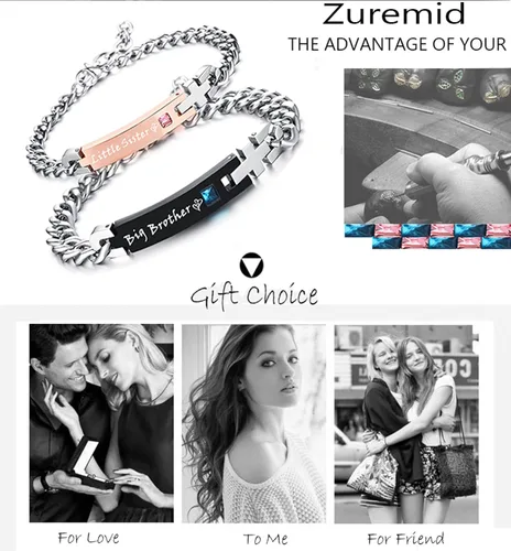 Miniatura 38 de Regalo para enamorado, para él y ella, pulseras grabadas personalizadas para parejas, para mujeres y hombres, juego a juego, regalo de aniversario