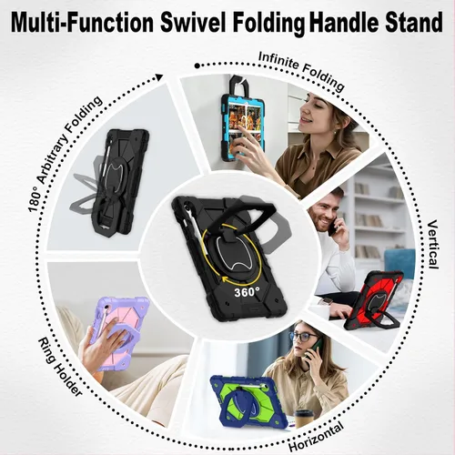 Miniatura 7 de WESOROL Funda para Samsung Galaxy Tab S10 Lite/S10 FE/S9 FE/S9 10.9/11 pulgadas (2025/2023), Funda para Tableta Galaxy Tab S9 a prueba de golpes