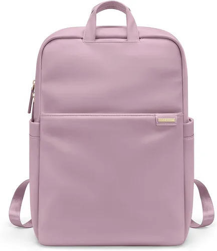Miniatura 12 de Mochila delgada para laptop para mujer, mochila ligera para viajes de negocios para mujeres y hombres, Albaricoque, 14 pulg.