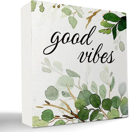 Miniatura 12 de Decoración de baño de granja verde salvia, letrero de caja de madera con frase "Breathe Quotes", decoración de estantes, artículos pequeños de Unwind